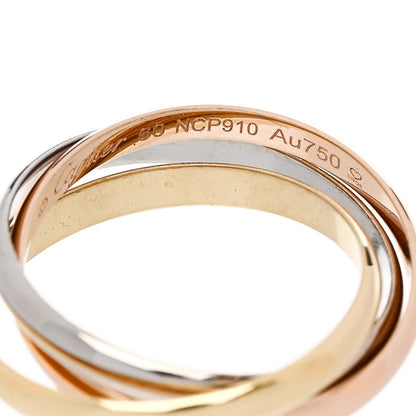 Cartier 18K Pink Yellow White Gold Small Classic Trinity Ring 60 9 4 of 4