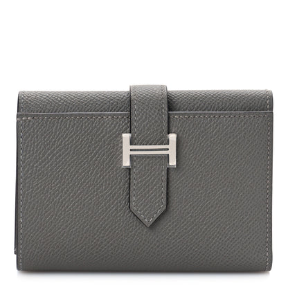 Hermes Epsom Tri-Fold Compact Bearn Wallet Gris Meyer 1 of 9