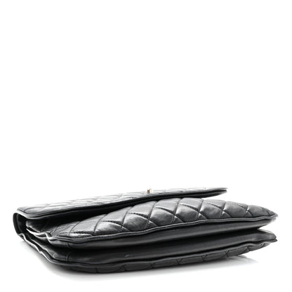 Chanel Lambskin Quilted Large Pagode Piping Flap Black 4 of 12