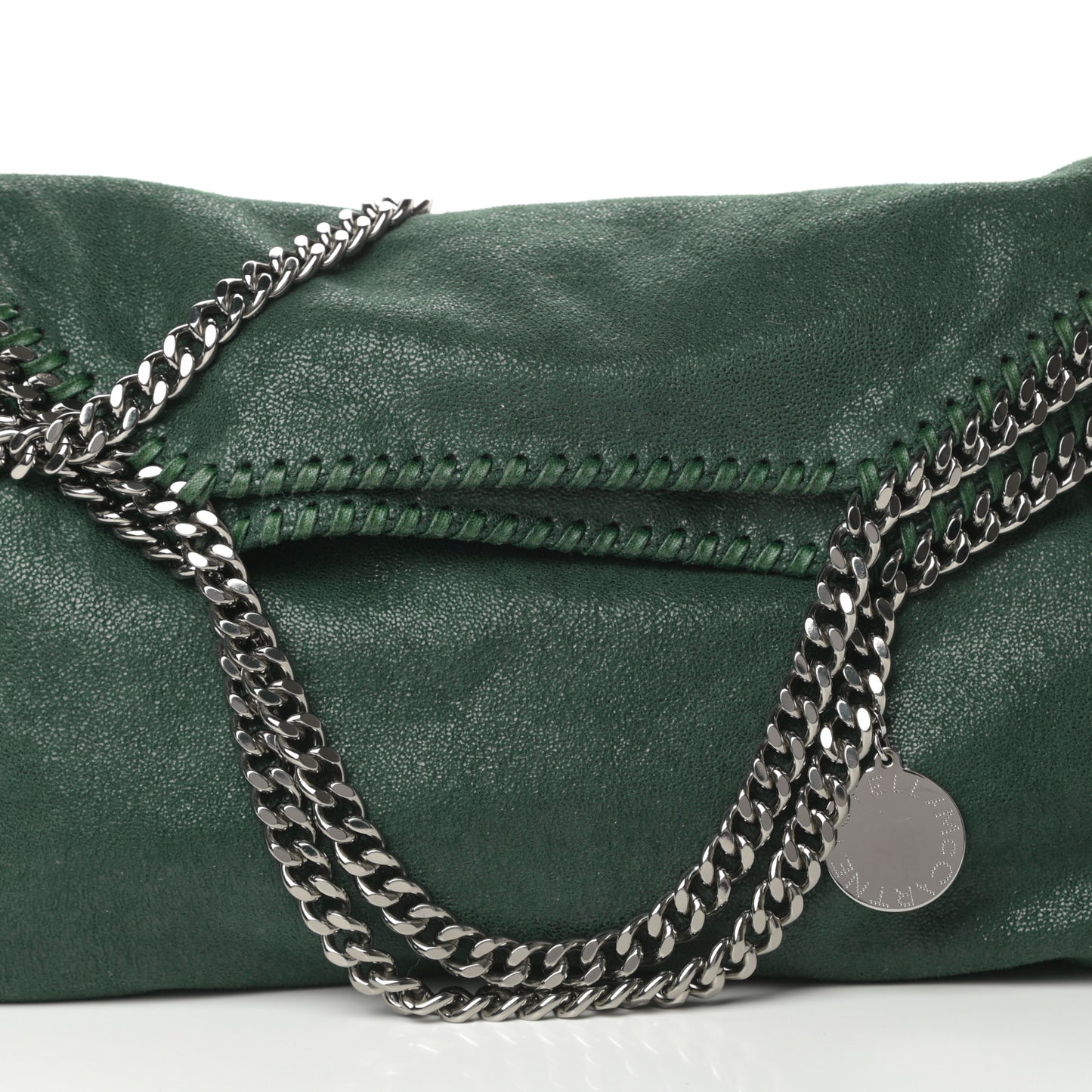 Shaggy Deer Falabella Fold Over Tote Green