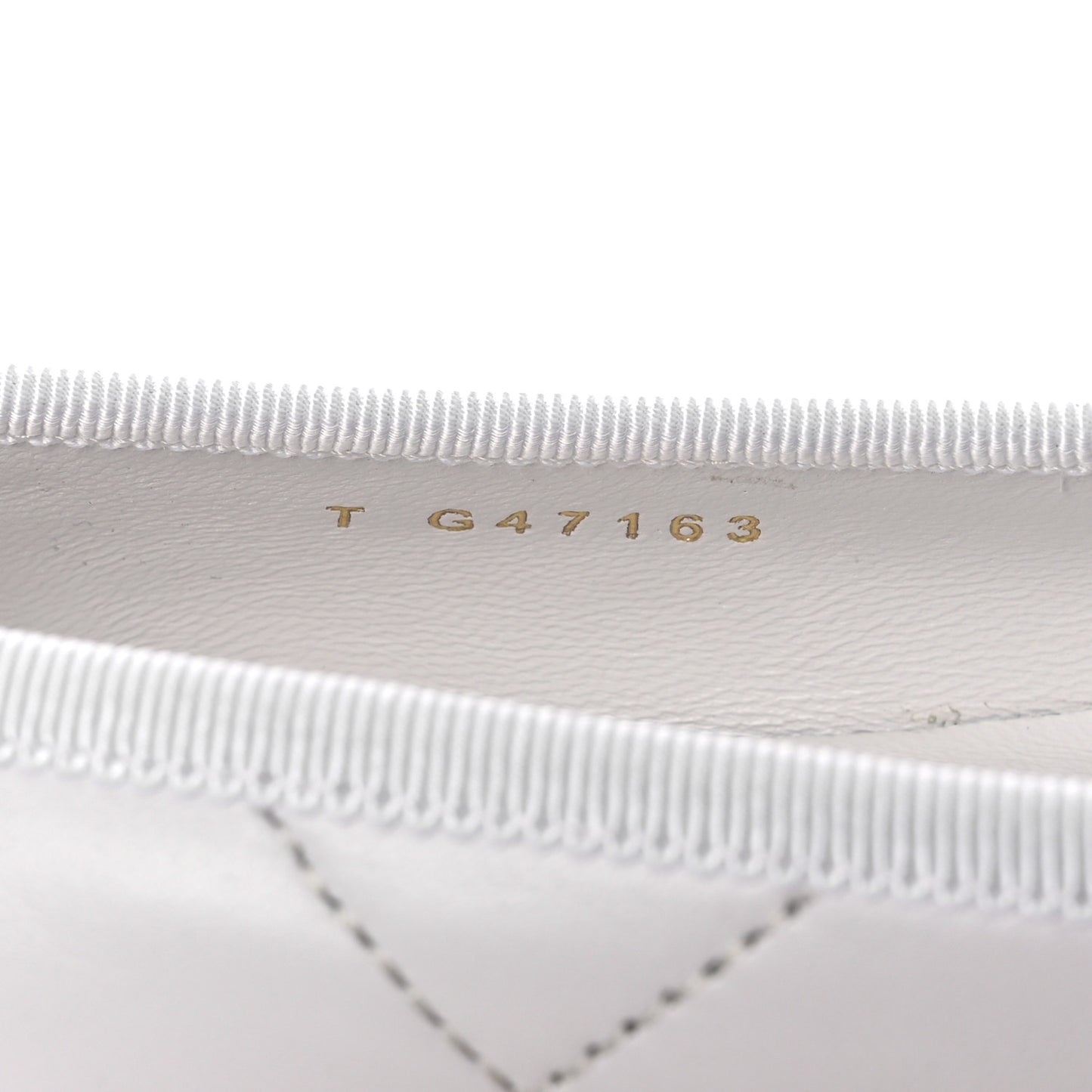 Lambskin Quilted CC Cambon Ballet Flats 38 White Black