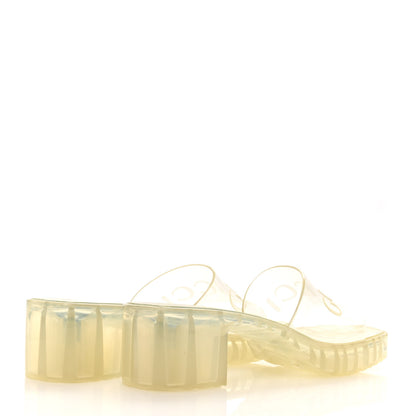 Gucci Rubber Gucci Logo Womens Platform 20/60mm Slide Sandals 37 Transparent 5 of 11