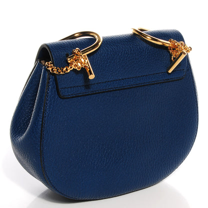 Chloe Grained Lambskin Mini Drew Shoulder Bag Factory Blue 2 of 8