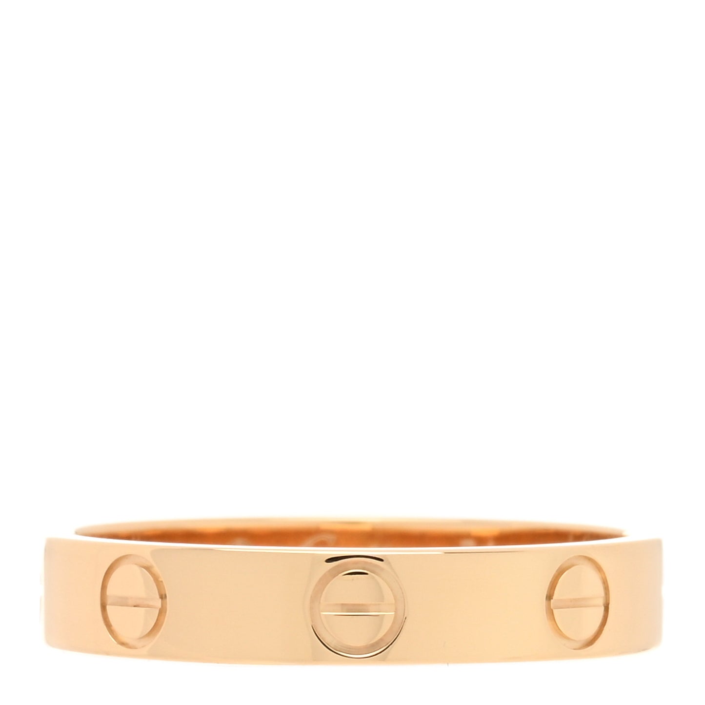 18K Yellow Gold 3.5mm LOVE Wedding Band Ring 54 6.75