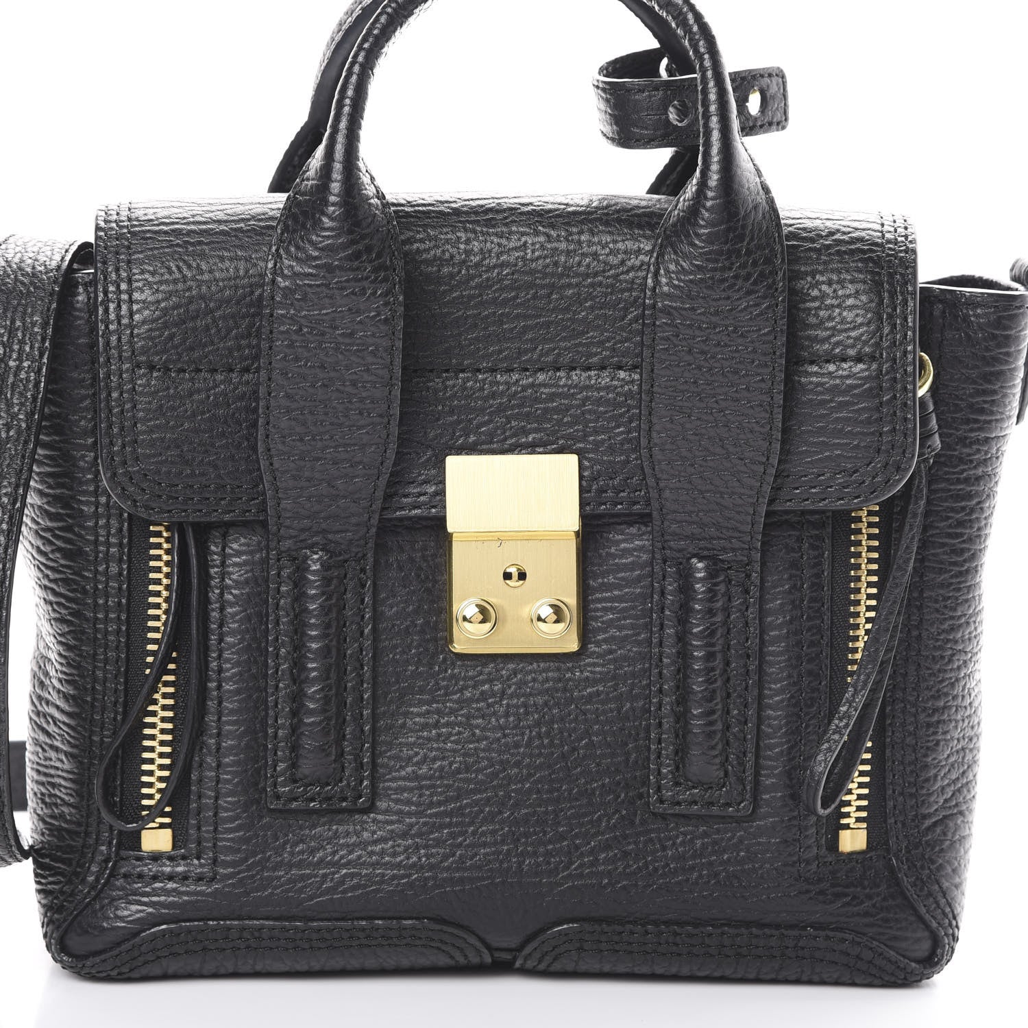3.1 Phillip Lim 3.1 Textured Calfskin Mini Pashli Satchel Black 7 of 11