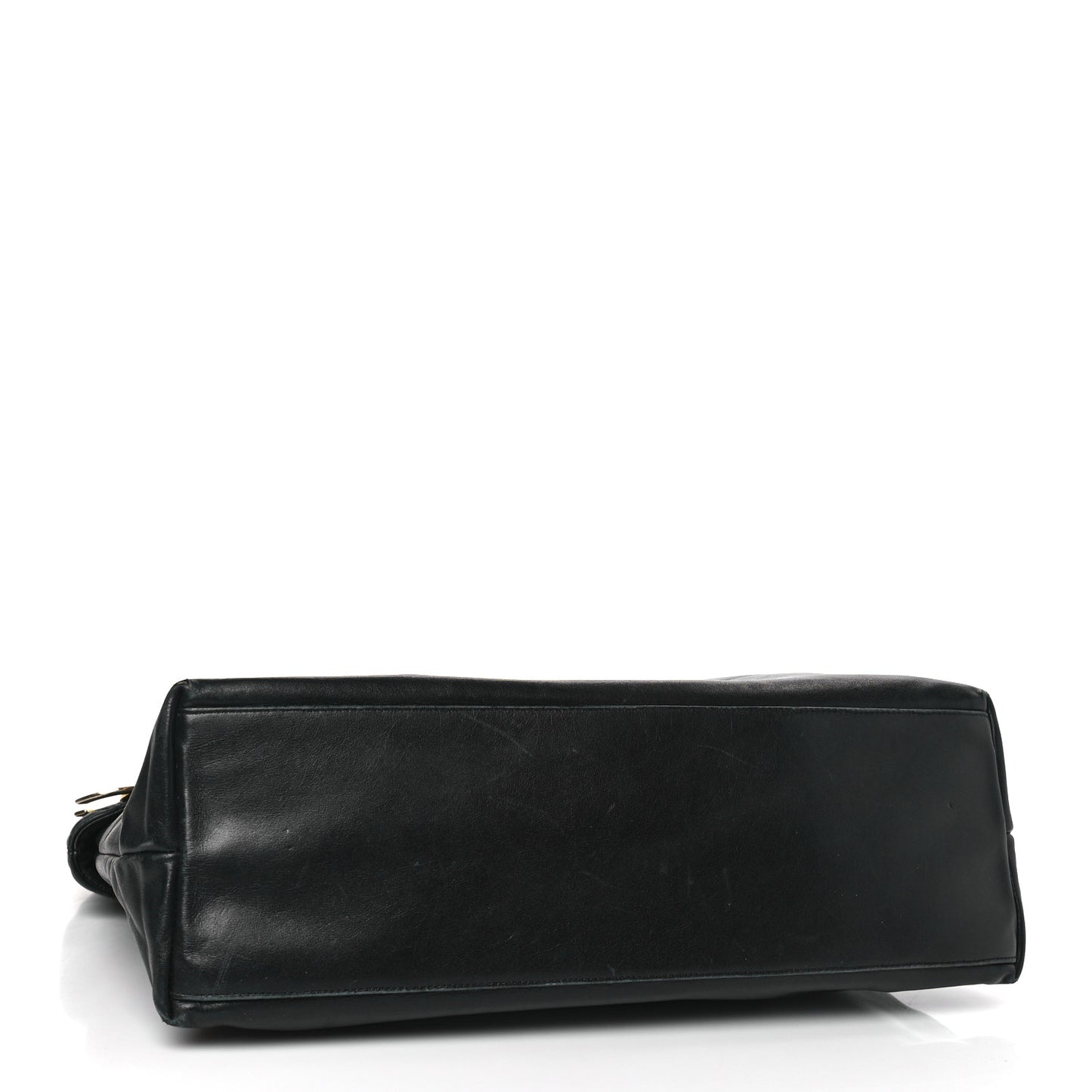 Lambskin Quilted Shopping Tote Black
