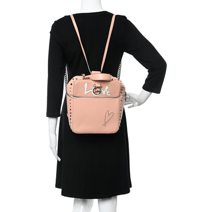 Christian Louboutin Calfskin Rubylou Love Backpack Pink 2 of 12