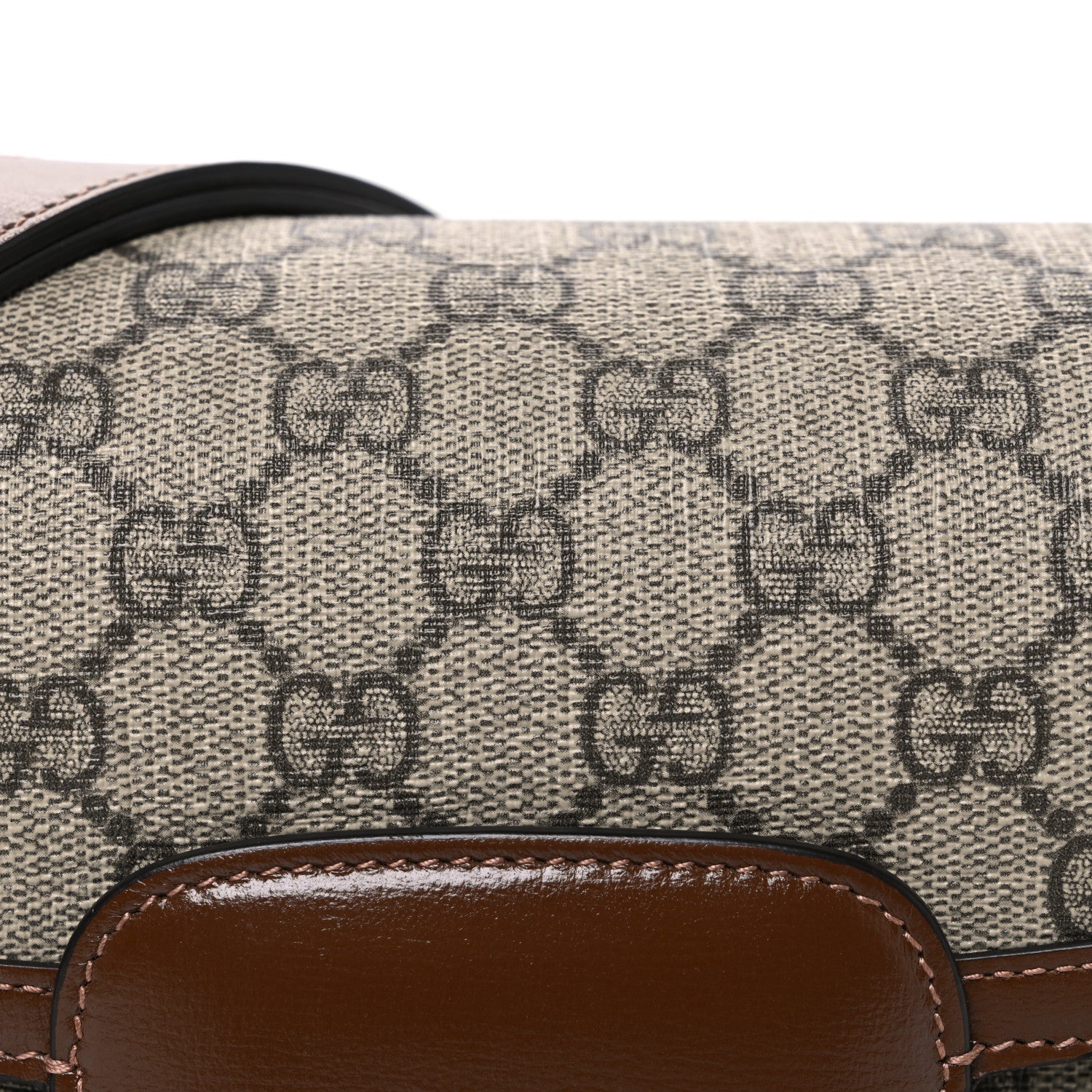 Gucci GG Supreme Monogram Horsebit 1955 Shoulder Bag Beige Brown Sugar 8 of 10