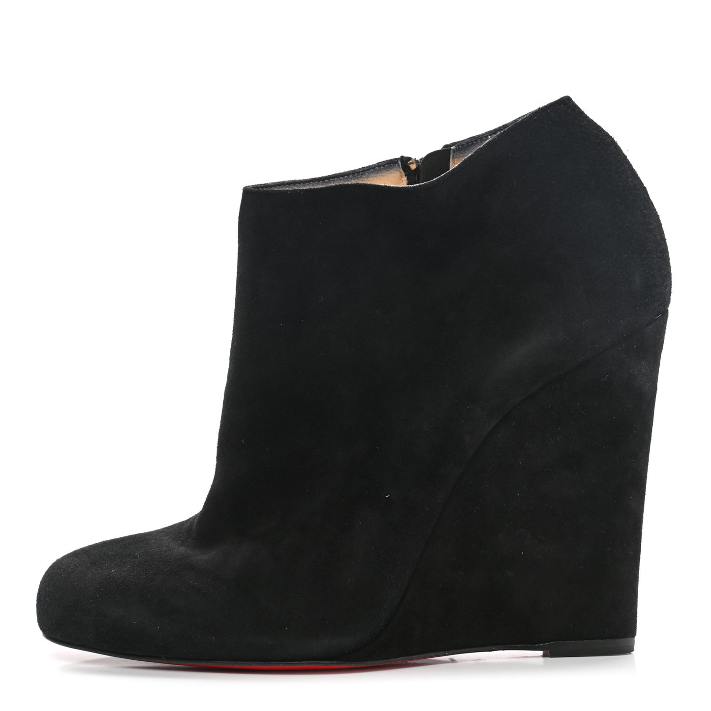 Suede Belle Zeppa 100 Wedge Ankle Boots 40.5 Black