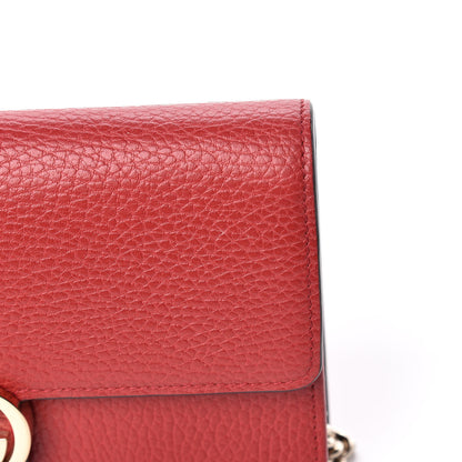 Gucci Dollar Calfskin Interlocking G Chain Wallet Red 13 of 13