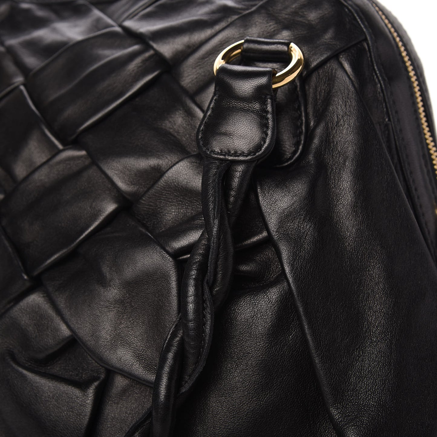 Lambskin Woven Couture Bag Black