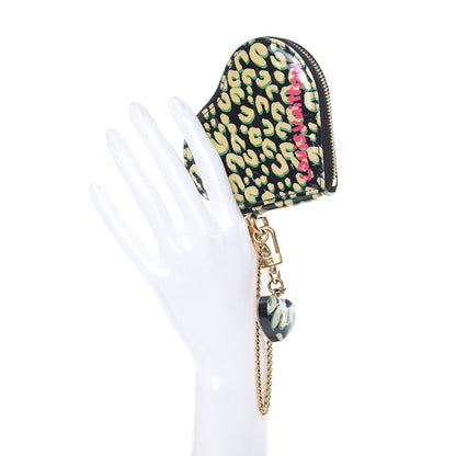 Louis Vuitton Vernis Leopard Coeur Heart Coin Purse Blue Infini 2 of 6