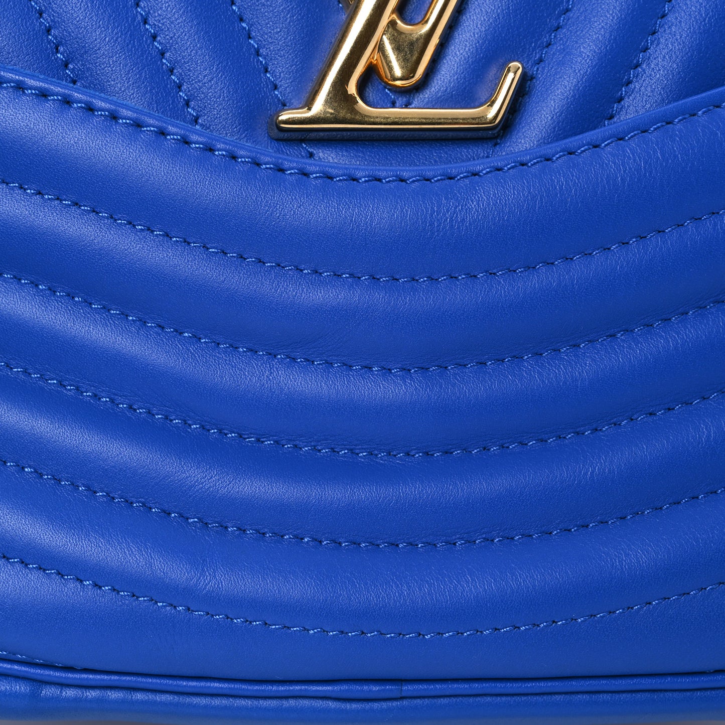 Calfskin New Wave Camera Bag Bleu Neon