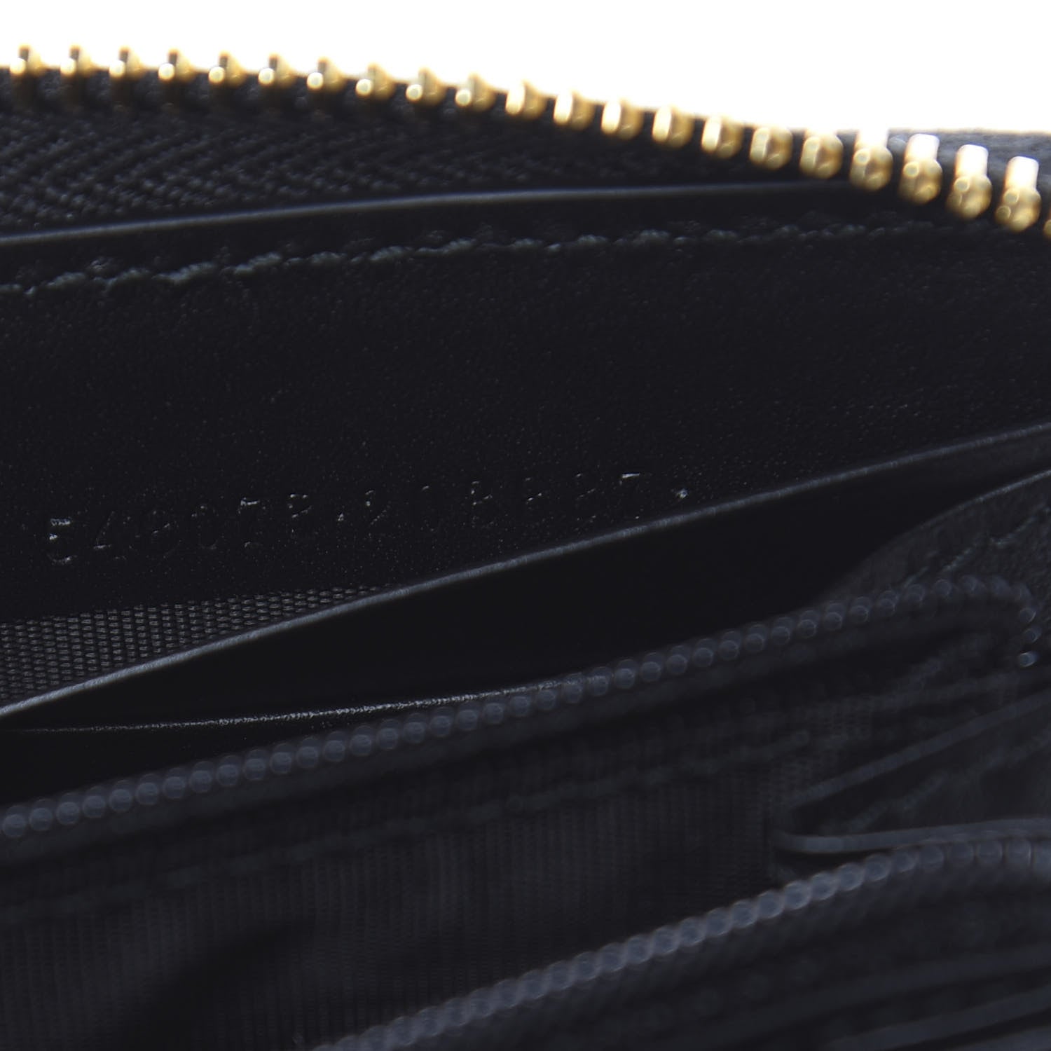 Gucci Moon Calfskin Diagonal GG Zip Around Wallet Black Gold 7 of 8