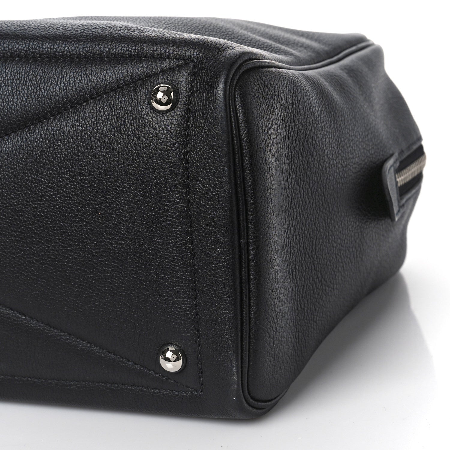 Hermes Taurillon Novillo Tressage Victoria II 35 Black Bleu Encre 8 of 8