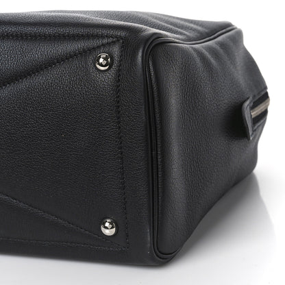 Hermes Taurillon Novillo Tressage Victoria II 35 Black Bleu Encre 8 of 8