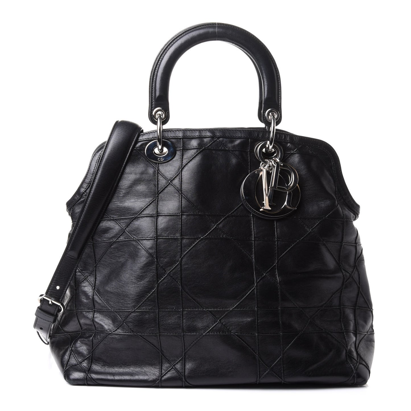 Lambskin Cannage Large Granville Tote Black