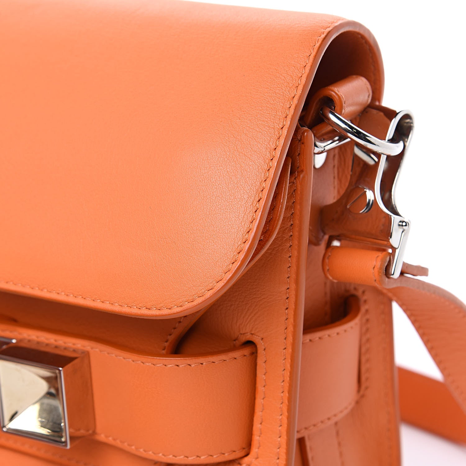 Proenza Schouler Smooth Calfskin Mini PS11 Classic Shoulder Bag Orange 12 of 12