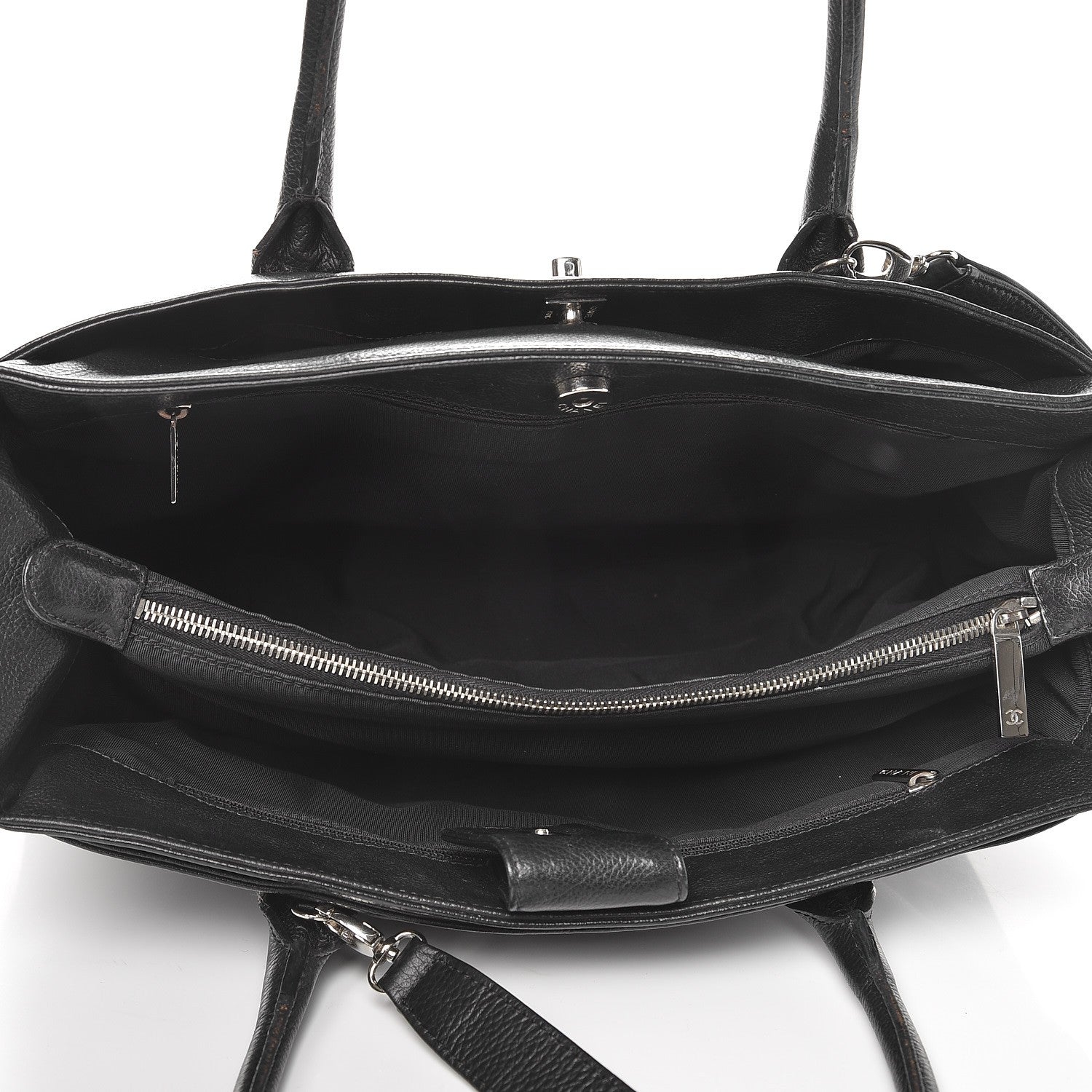 Chanel Calfskin Cerf Executive Shopper Tote Black 14 of 19