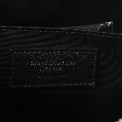 Saint Laurent Calfskin Matelasse Monogram Monochrome Lou Camera Bag Black 6 of 9