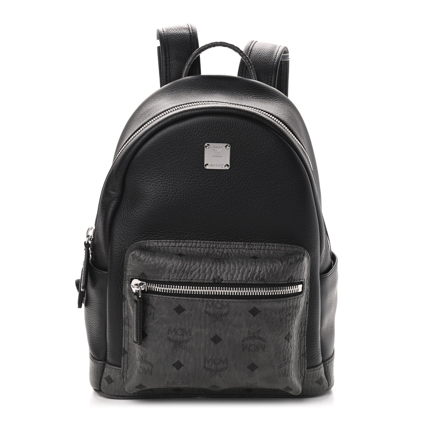 Visetos Calfskin Medium Geonautic Backpack Black Phantom Grey