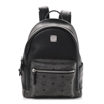 MCM Visetos Calfskin Medium Geonautic Backpack Black Phantom Grey 1 of 8