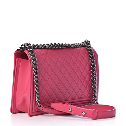 Chanel Lambskin Quilted New Medium Boy Flap Pink 3 of 16