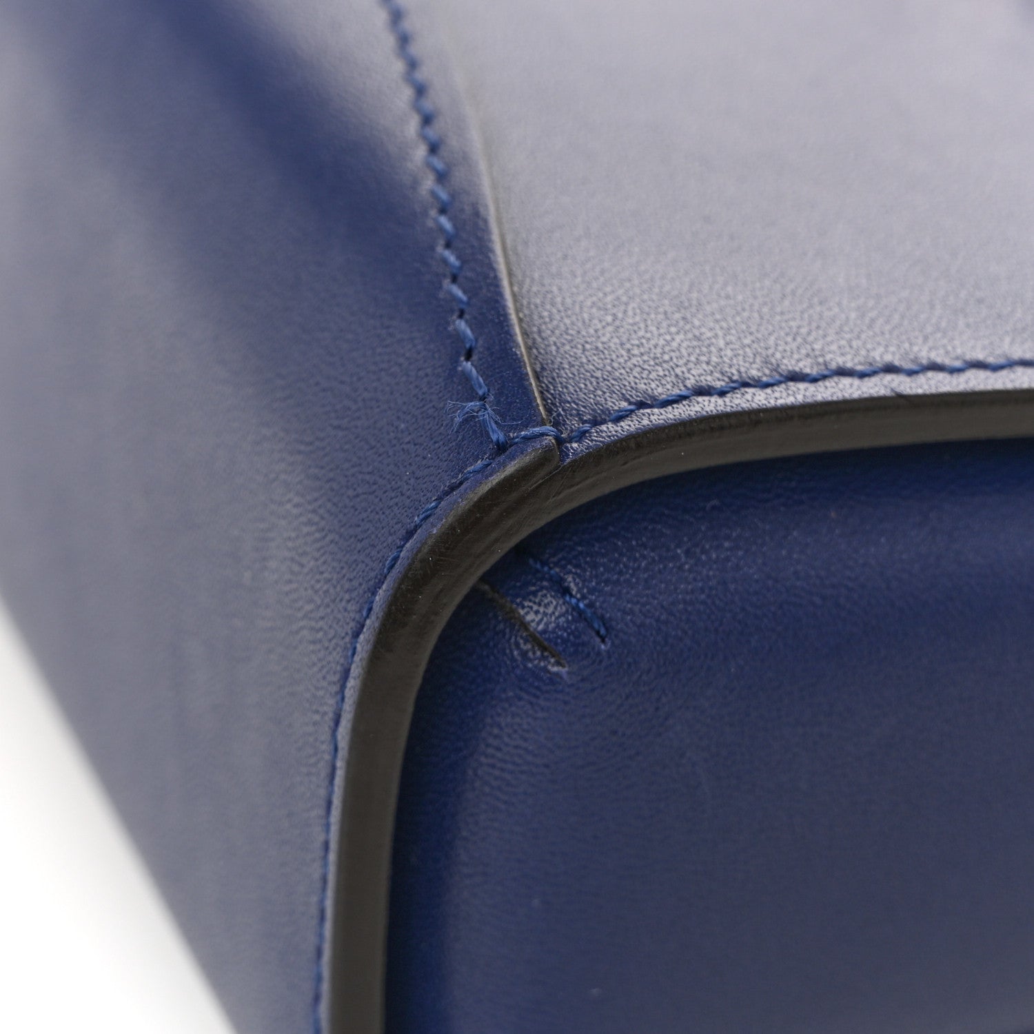 Moynat Box Calfskin Gabrielle Reporter Shoulder Bag Blue 12 of 14