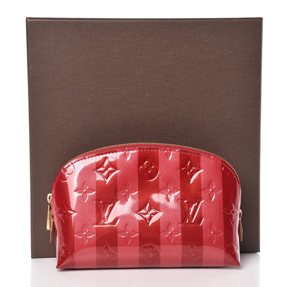 Louis Vuitton Vernis Rayures Cosmetic Pouch Pomme D'Amour 8 of 8
