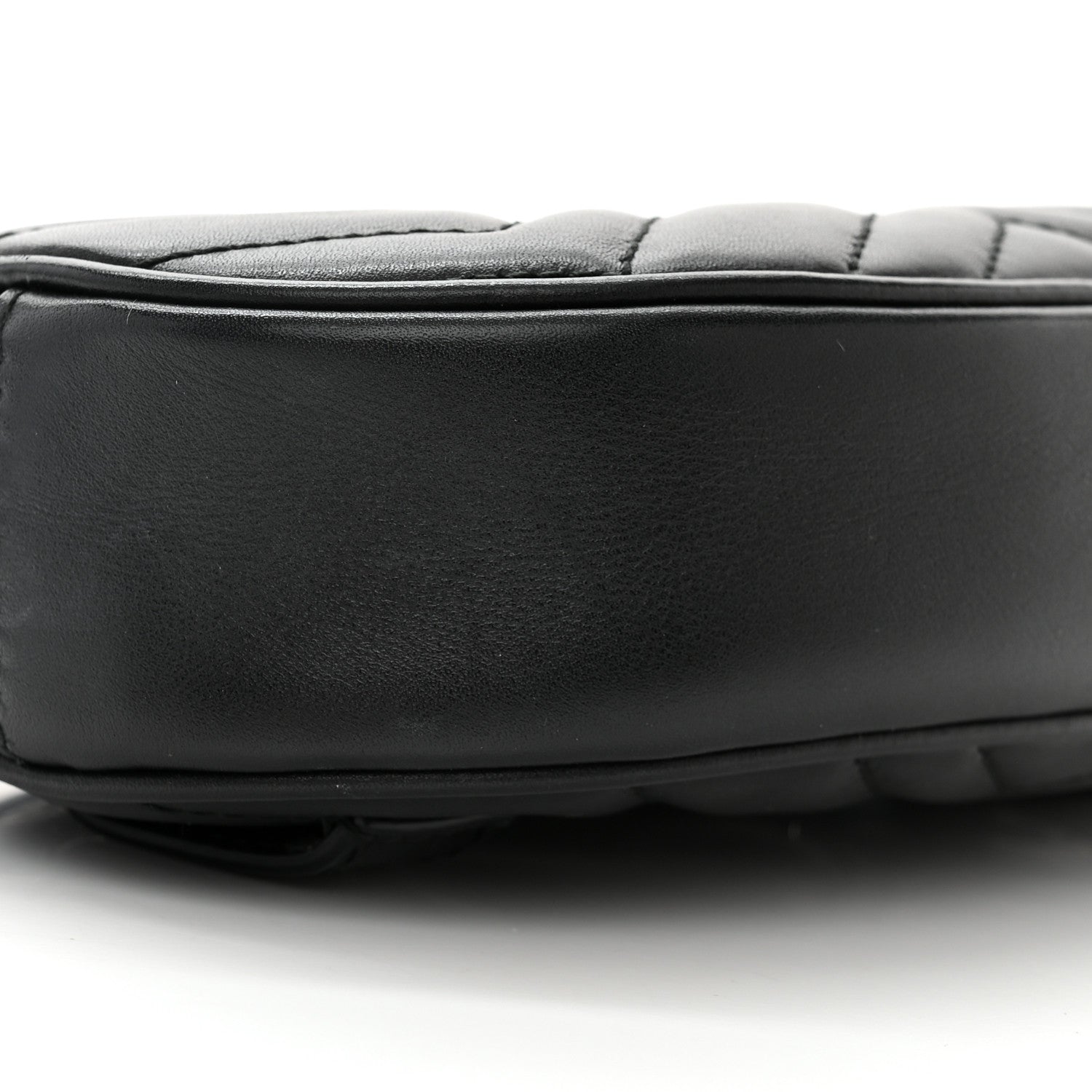 Gucci Calfskin Matelasse GG Marmont Belt Bag 85 34 Black 10 of 11