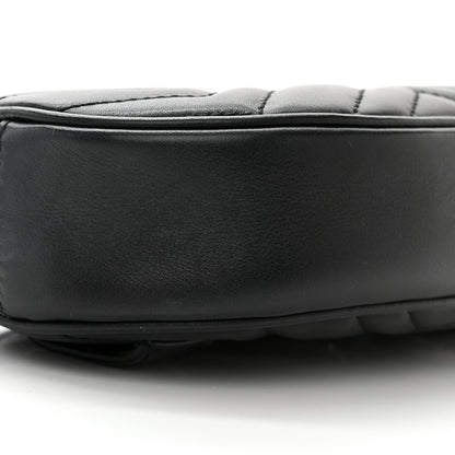 Gucci Calfskin Matelasse GG Marmont Belt Bag 85 34 Black 10 of 11