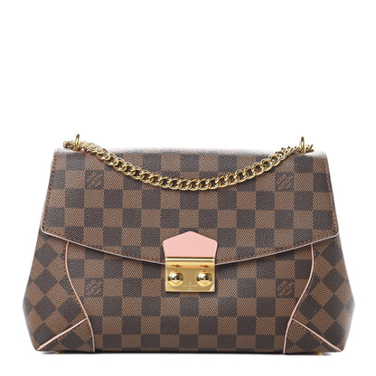 Louis Vuitton Damier Ebene Caissa Clutch Rose Ballerine 1 of 11