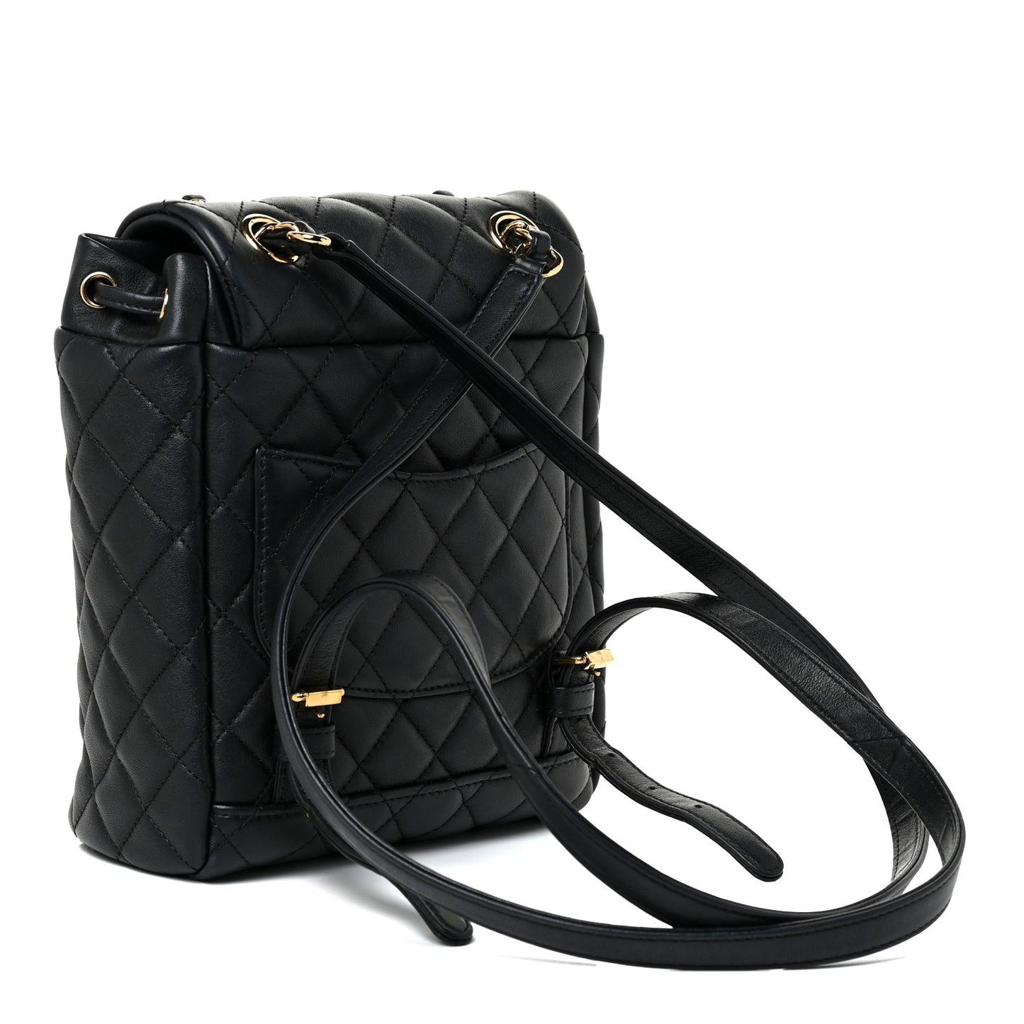 Calfskin Quilted Mini Urban Spirit Backpack Black