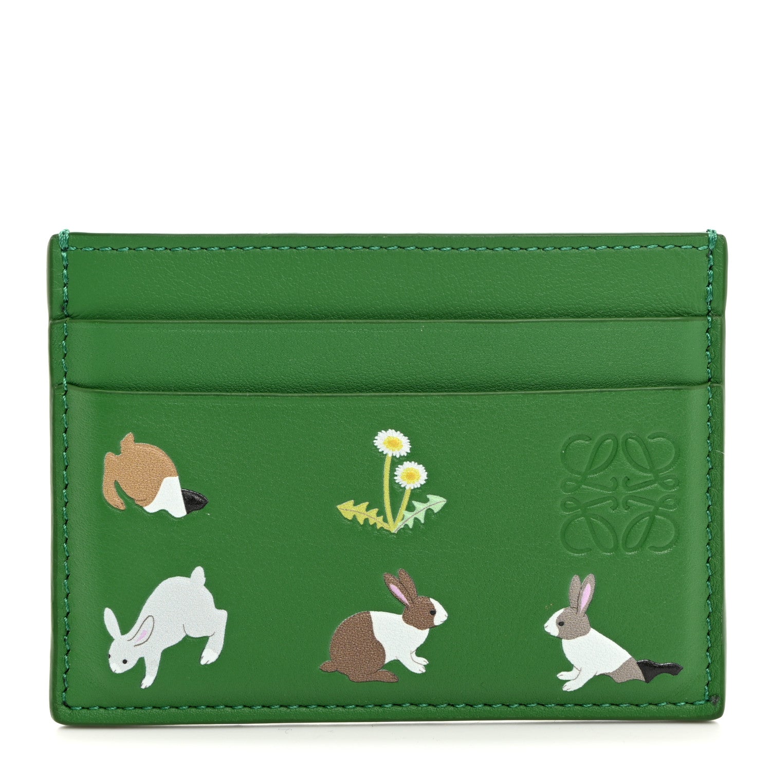 Loewe X SUNA FUJITA Nappa Bunny Card Holder Tropical Green 1 of 8