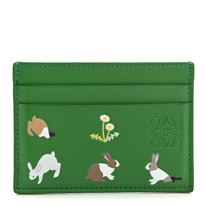 Loewe X SUNA FUJITA Nappa Bunny Card Holder Tropical Green 1 of 8