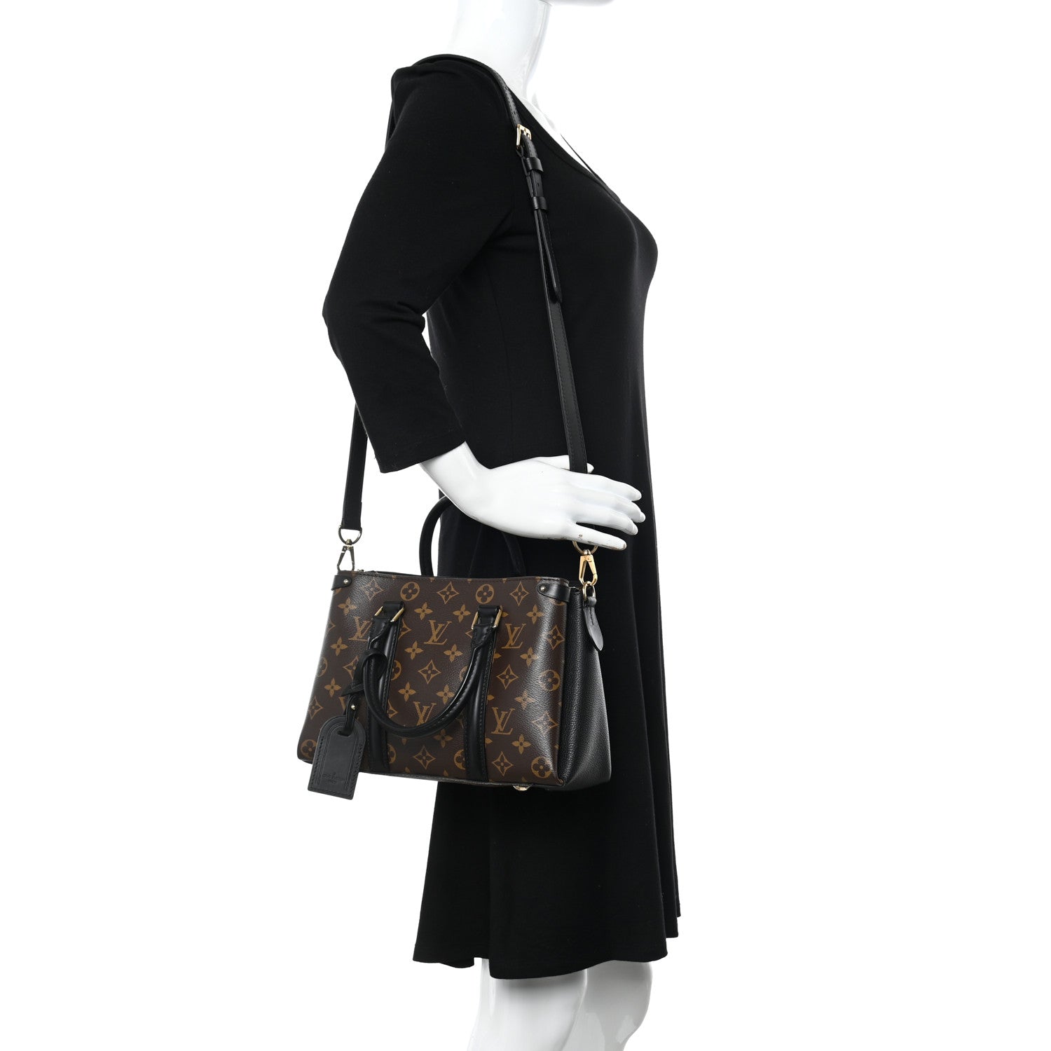 Louis Vuitton Monogram Soufflot BB Black 3 of 9