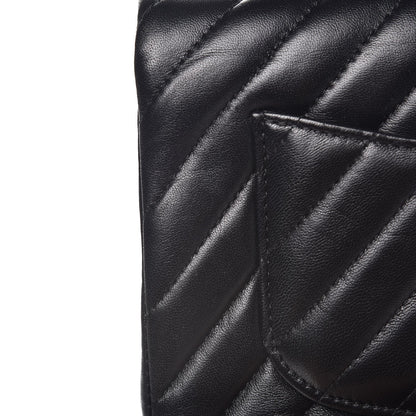 Chanel Lambskin Chevron Quilted Mini Rectangular Flap So Black 8 of 10