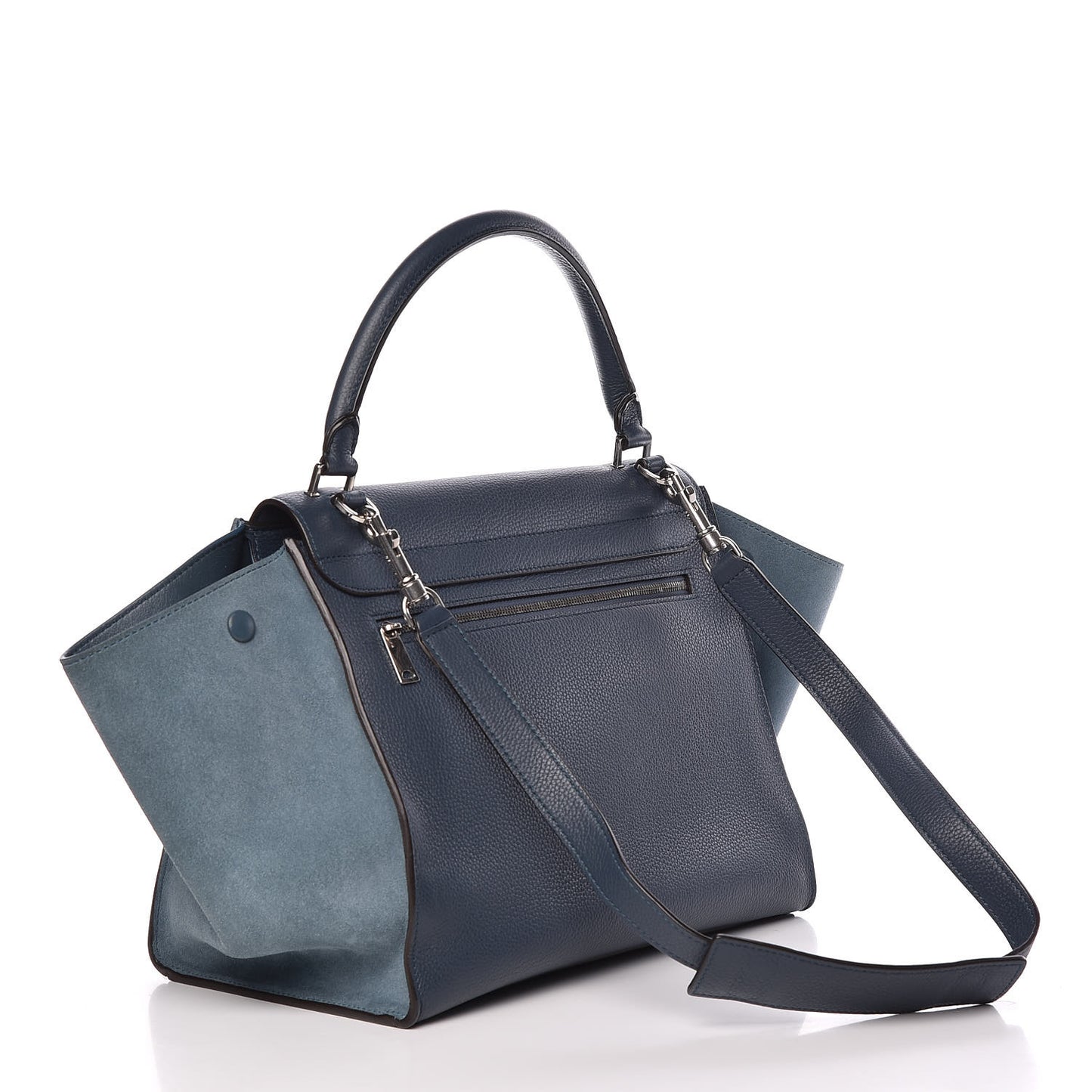 Drummed Calfskin Suede Medium Trapeze Orage