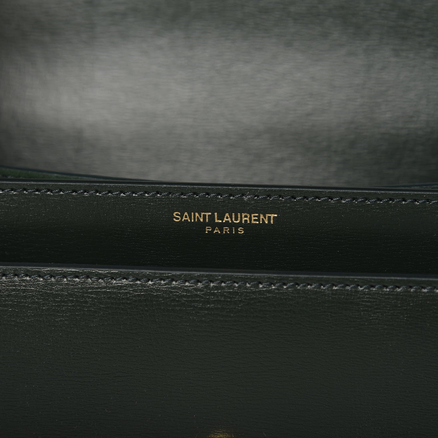 Saint Laurent Calfskin Medium Monogram Sunset New Vert Fonce 9 of 10