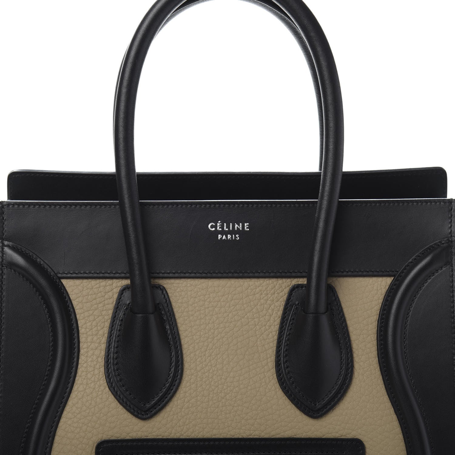 Celine Drummed Calfskin Micro Tri-Color Luggage Antartic 11 of 11