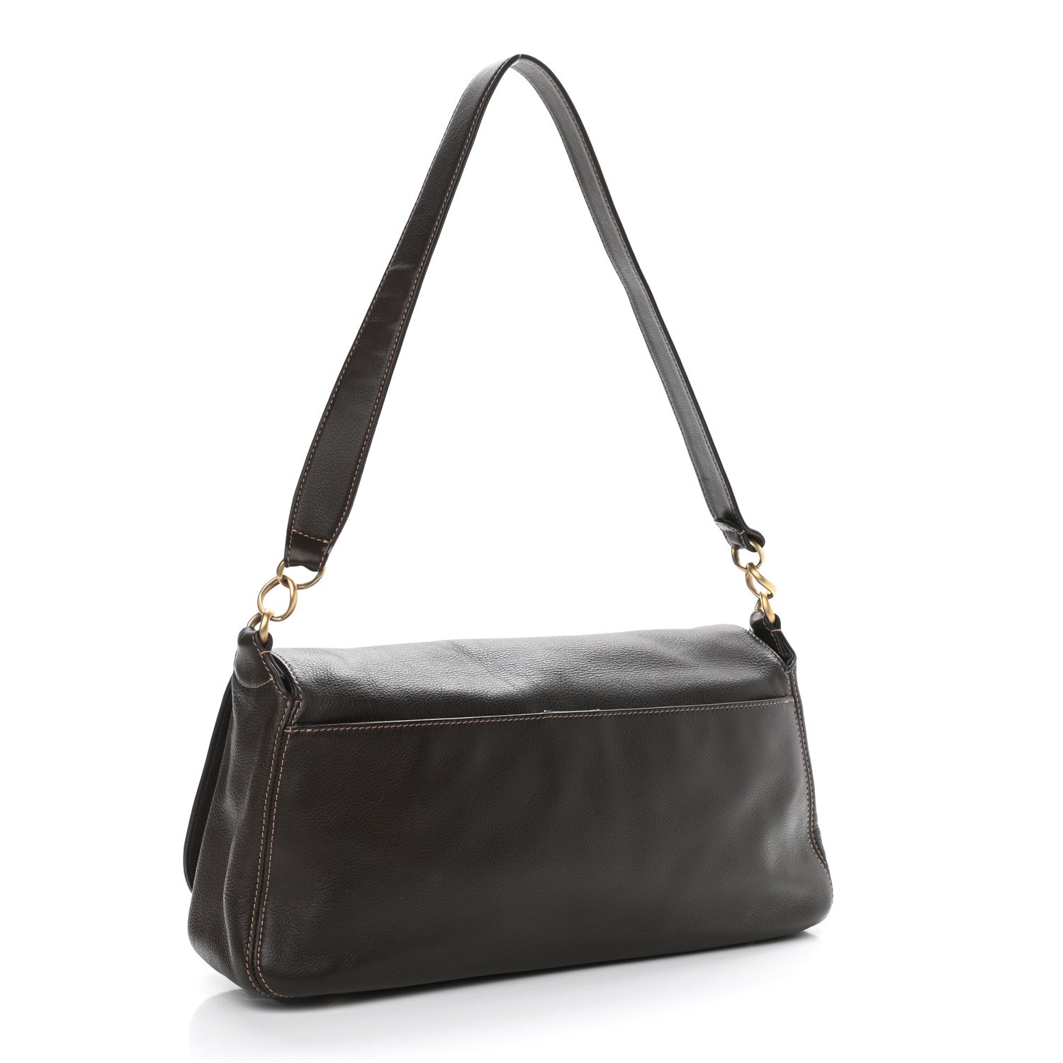 Chanel Calfskin Large Satchel Brown 2 of 9