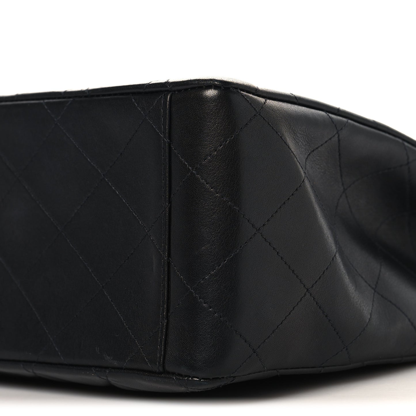 Lambskin Quilted XL Jumbo Single Flap Black