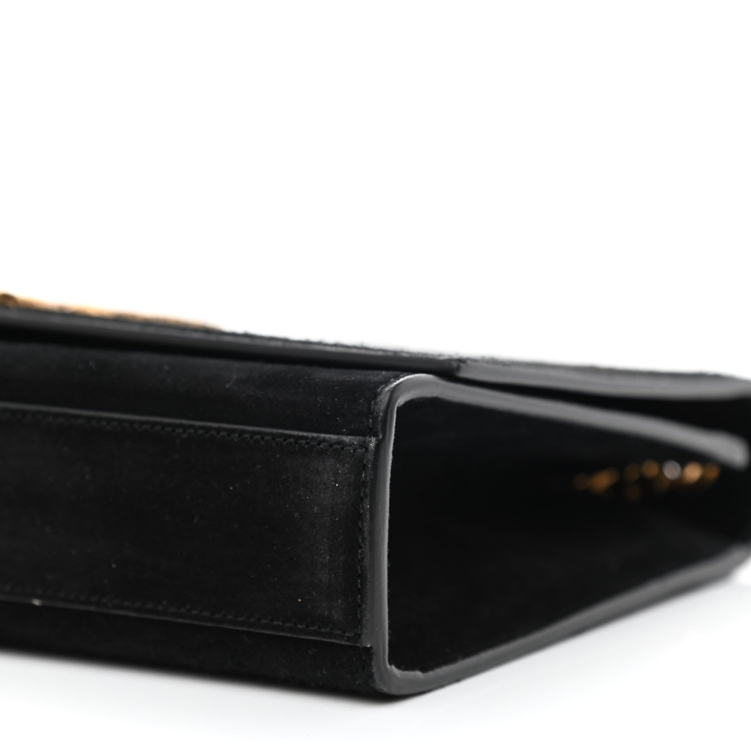 Saint Laurent Suede Medium Classic Monogram Kate Satchel Black 10 of 10