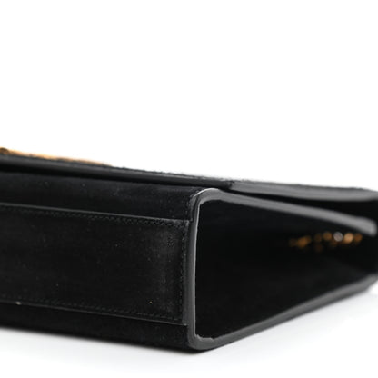 Saint Laurent Suede Medium Classic Monogram Kate Satchel Black 10 of 10