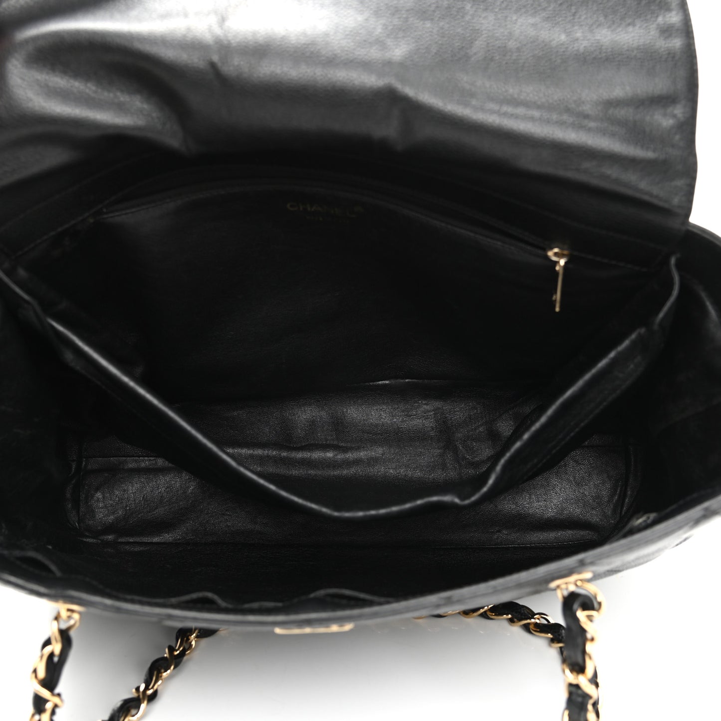 Caviar Quilted Shopping Tote Black