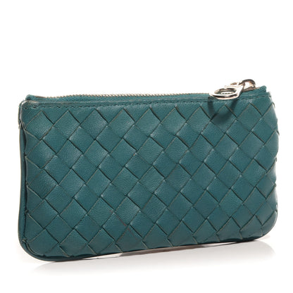 Bottega Veneta Nappa Intrecciato Key Case Teal 3 of 9
