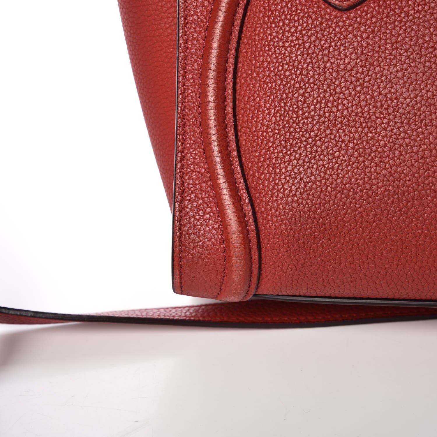Celine Baby Grained Calfskin Nano Luggage Red 16 of 18