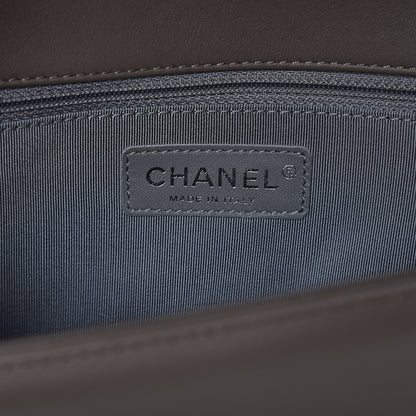 Chanel Calfskin Chevron New Medium Boy Flap Grey 6 of 9