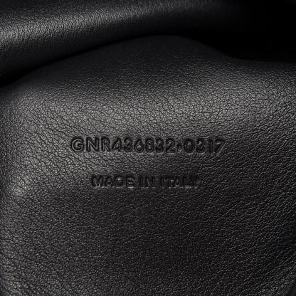 Saint Laurent Smooth Calfskin Crocodile Embossed Small Monogram Downtown Cabas Black 9 of 9