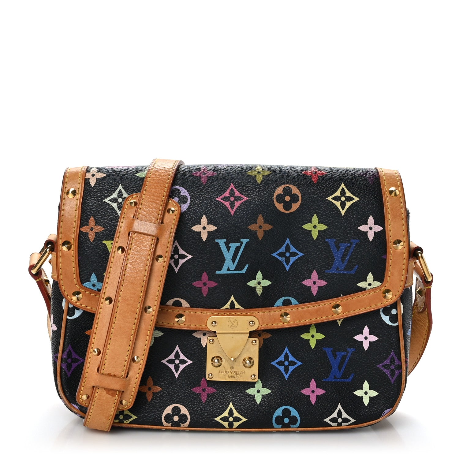 Louis Vuitton Monogram Multicolor Sologne Black 1 of 9